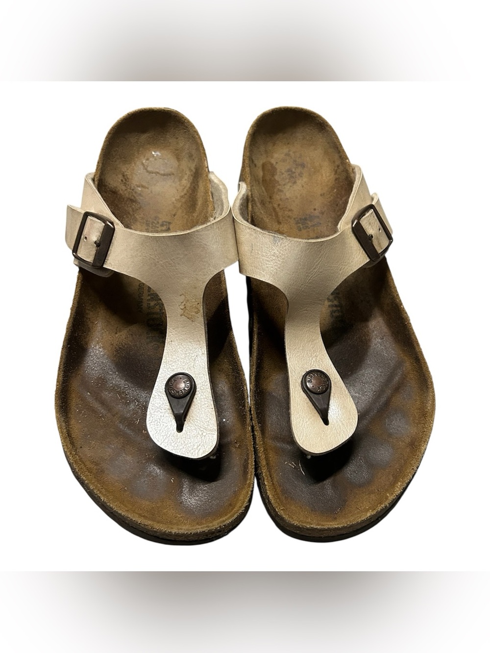 Birkenstock Gizeh Thong Sandals in Off-White